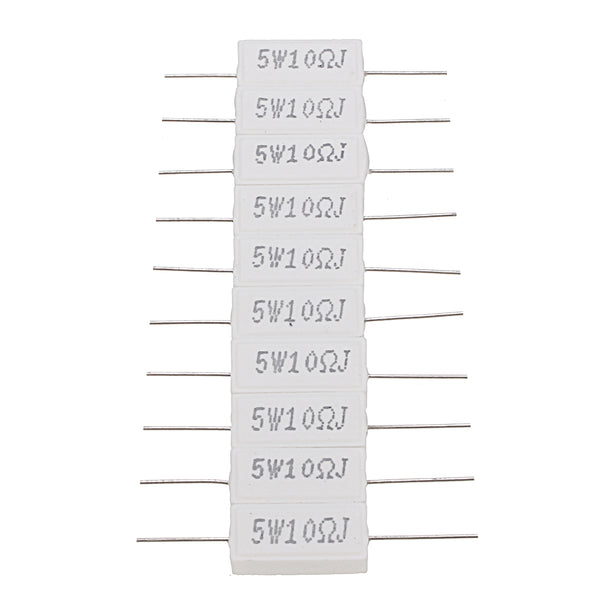 10pcs 5W 10 ohm 10R Ceramic Cement Resistor