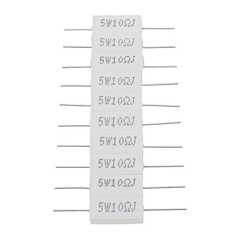 10pcs 5W 10 ohm 10R Ceramic Cement Resistor