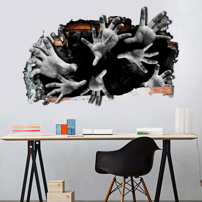 Miico FX64099 Halloween Sticker 3D Horror Sticker Removable Wall Sticker Room Decoration