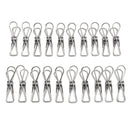 Suleve SSCH01 20Pcs Stainless Steel Clothes Pegs Metal Clips Hanger for Socks Underwear Towel Sheet