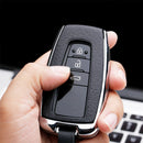 Leatherette Metal Car Key Fob Chain Case Cover Trim For Toyota Camry 2018-2019