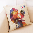 Honana Mother's Day Pattern Cotton Linen Throw Pillow Cushion Cover Car Home Sofa Decor