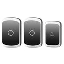 CACAZI A20 Wireless Music Doorbell Waterproof AC 110-220V 300M Remote Door Bell 1 Button 2 Receivers