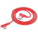 HOCO X46 3A 90 Degree Elbow Design Gaming Silicone Braid 1M Type-C Micro USB Data Cable for Samsung S10+ HUAWEI P30 Pro Xiaomi Redmi LG