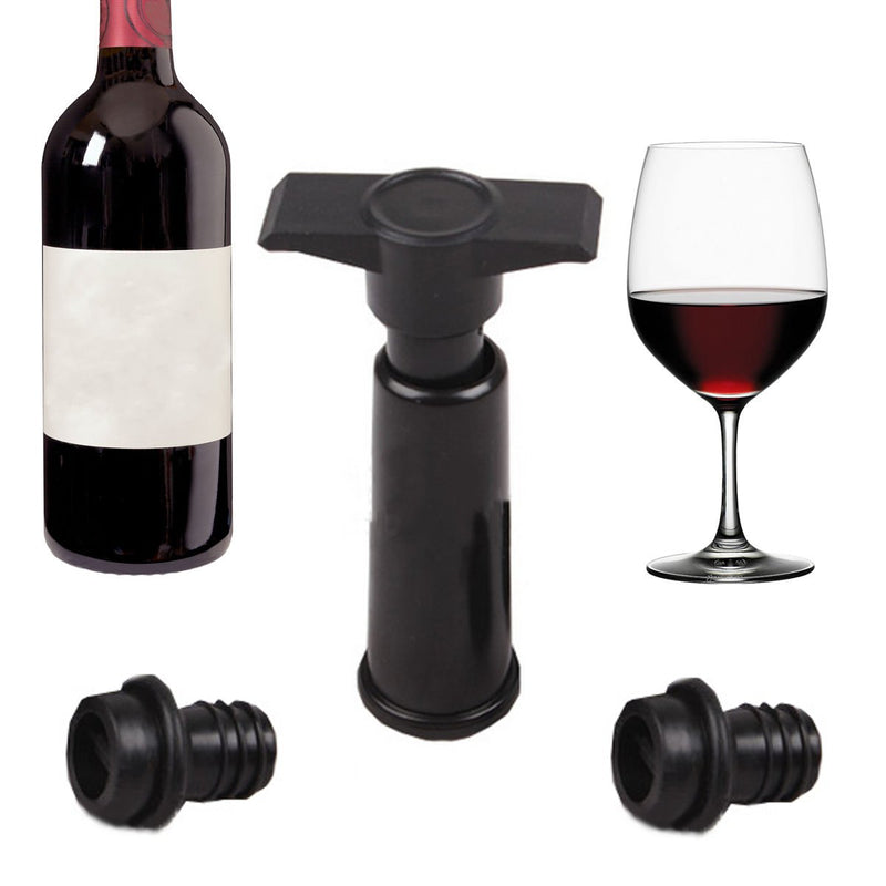 Bottle Vacuum Wine Preserver Saver Sealer Plug Preserver Pump  with 2 Stoppers Set Wine Stopper