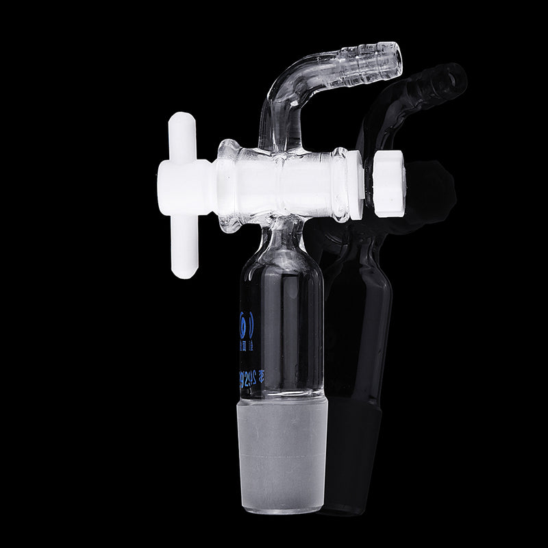 24/29Glass Adapter VacuumFlowControlAdapterwithGlassStopcockMaleGroundJointto Right AngleHoseConnection
