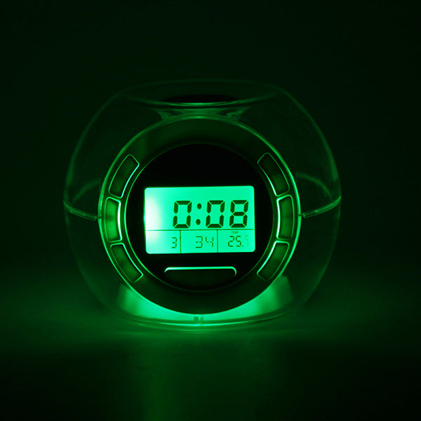 Color Changing Clock Watch LED Light With Nature Sounds Multifunctional Alarm Clocks