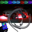 4PCS RGB LED Car Decoration Neon Tube Strip Lights Underglow Underbody Music Lamp App Control