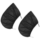 2Pcs Black Car Rear Window Sun Shade Curtain Cover UV Protector Shield Sunshade Net 115X50cm