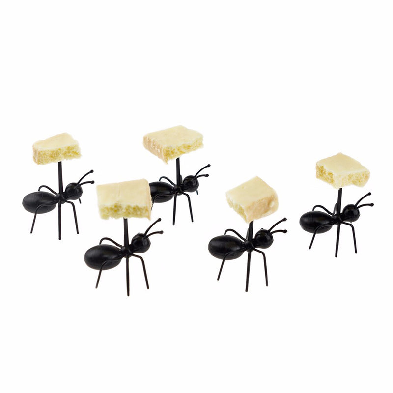 Honana 12pcs Cute Ant Fruit Fork DIY Novelty Eco-friendly Plastic Desserts Snack Novelties Toys
