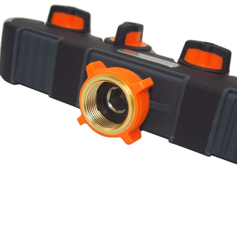 Universal 4 Way Hose Faucet Manifold Water Segregator for 3/4" 1/2" Garden Tap Splitter Water Pipe Divider Hose Quick Connector Nozzle Shut Off Control