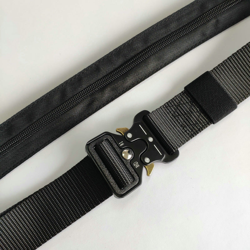 KALOAD 130cm Hidden Zip Bag Tactical Belt Leisure Waist Belt
