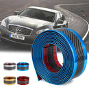 Car Stickers Carbon Fiber Blue Rubber Door Sill Protector Edge Guard Strip 5CM*3M