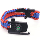 IPRee 4 In 1 EDC Survival Bracelet Outdoor Emergency 7 Core Paracord Whistle Compass Kit
