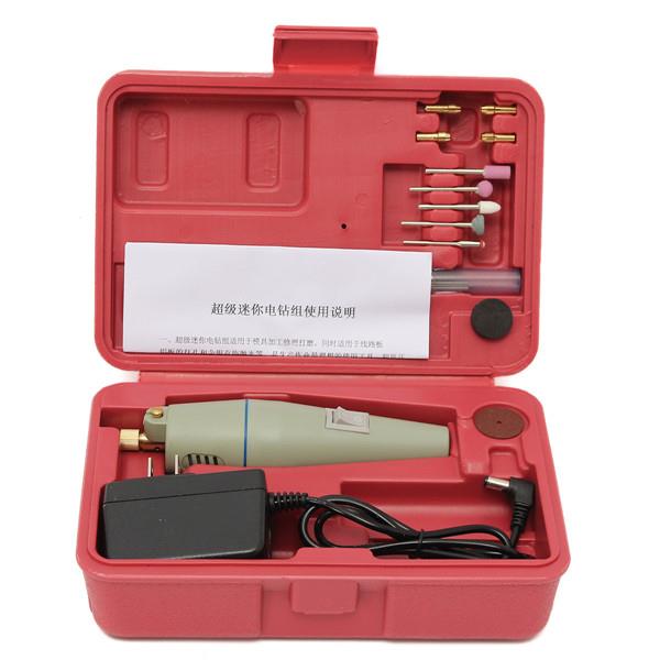 WXLY DC/AC Mini Electric Drill DIY Hand Electric Grinder Set