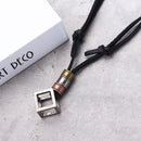 Punk Leather Rope Chain Adjustable Long Personalized Necklace for Men