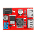 10pcs LM2596S Dual USB port 9V/12V/24V/36V to 5V DC-DC Step Down Buck Car Charger Solar 3A Power Supply Module