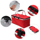 30L Large Folding Insulated Thermal Cooler Bag Picnic Camping Lunch Storage Baskets