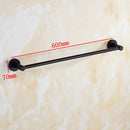 Black Hand Towel Rail Rack Hook Toilet Brush Paper Holder for Bathroom Accessories