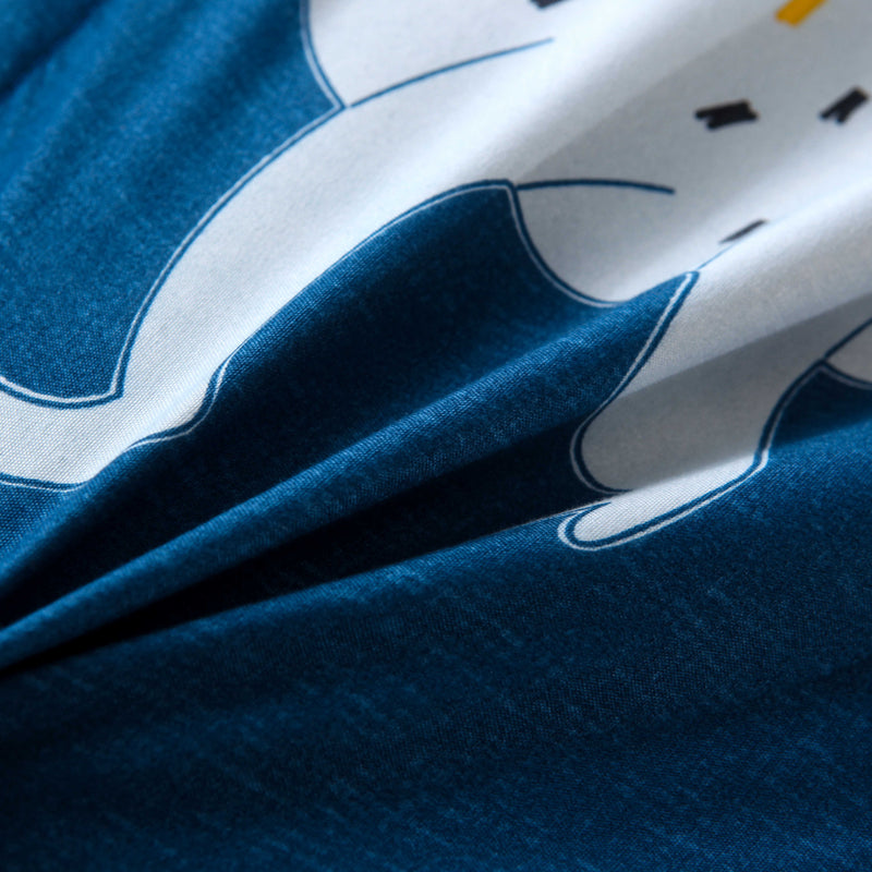 3 PCS Bedding Sets Cartoon Dinosaur Printing Quilt Cover Pillowcase For Queen Size