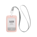 Jordan&Judy JJ-YD0010 1PC Silicone Work Card Holder with Lanyard Employee Name ID Card Cover Work Certificate Identity Badge Holder