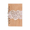 2019 Wedding Guest Signature Books Couple Wooden Notebook Vintage Laser Cut Wood Journal Wedding Decoration