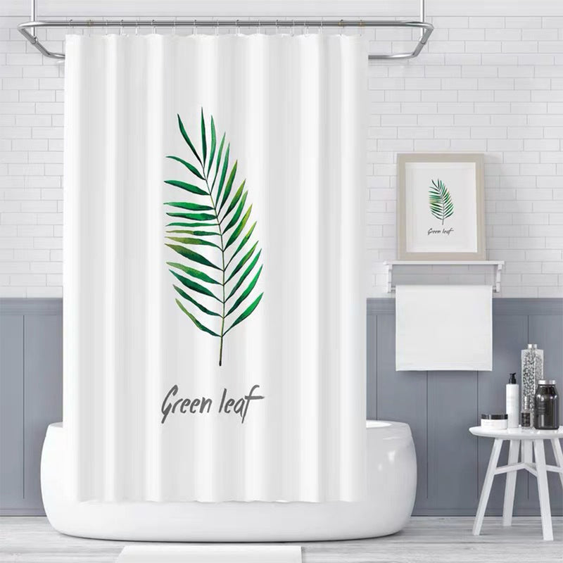 1.8M Cartoon Waterproof Bathroom Bath Shower Curtain Polyester Fabric With 12 Hook
