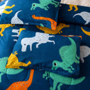 3 PCS Bedding Sets Cartoon Dinosaur Printing Quilt Cover Pillowcase For Queen Size