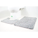 Honana 2Pcs 3D Stone Memory Foam Bath Mats Set Anti-slip Floor Mat Absorbent Bathroom Toilet Rugs