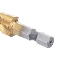Drillpro HSS 4-12mm Spiral Grooved Step Drill Bit Titanium Coated Step Cone Drill Bit