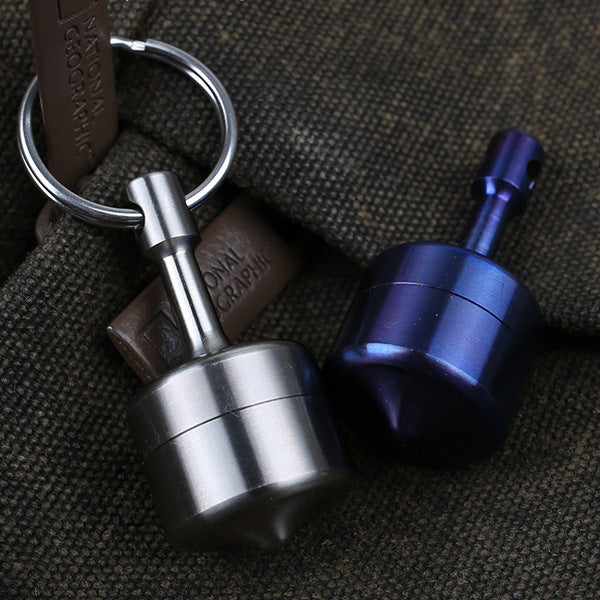 KESHUN CNC Titanium Gyro Outdoor Waterproof Warehouse eal Pot Candy Pill Jar EDC Tool Collection Box