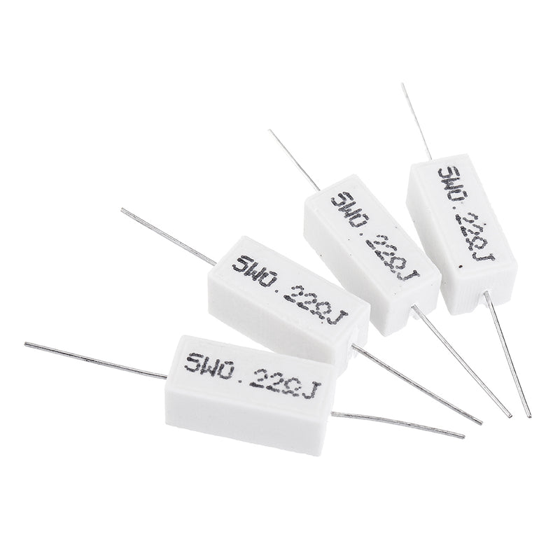 50pcs 5W 0.22 ohm 0.22R Ceramic Cement Resistor