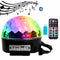12W bluetooth Voice Control LED Magic Ball Stage Lamp Colorful MP3 Disco with Remote Controller