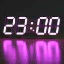 3D LED Digital Wall Clock Alarm Clock USB Stereo Clock Built-In Automatic Light Sensor