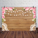 5x3FT 7x5FT 8x6FT Wooden Flower Plank Light Photography Backdrop Background Studio Prop