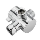 3 Way Shower Diverter Chrome G1/2 Inch T-Adapter Shower Components Adjustable Valve Adapter