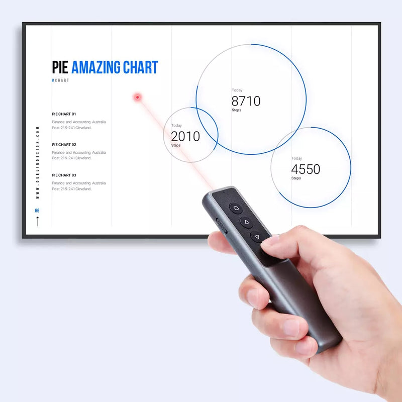 GUILDFORD Wireless Presenter Laser Flip Pen PPT Laser Page Pen Clicker Presentation Pen with USB receiver from XIAOMI YOUPIN
