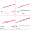 4 Pros Multifunctional Tweezers Makeup False Fake Eyelashes Extension Cosmetic Tools