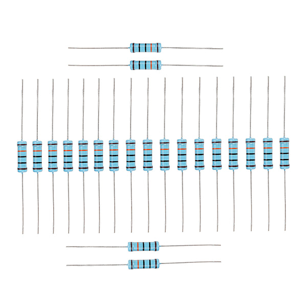 20pcs 2W 100KR Metal Film Resistor Resistance 1% 100K ohm Resistor