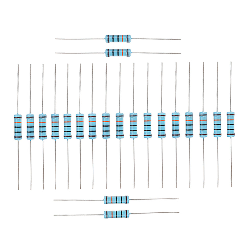 20pcs 2W 100KR Metal Film Resistor Resistance 1% 100K ohm Resistor