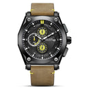 MEGIR 2098 Sports Chronograph Date Waterproof Quartz Watch Leather Strap Men Wrist Watch