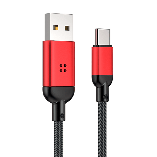 ROCK R6 2A Type-C LED Smart Luminous Fast Charging Transmission Data Cable For Huawei P30 Mate 20Pro Xiaomi Mi9 S10+ Note 10