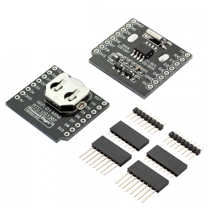 10Pcs RobotDyn RTC DS1307 Real Time Clock Battery Shield With Pin Headers Set
