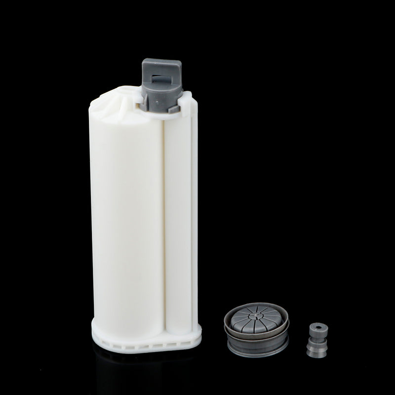 50ml 10:1 AB Glue Tube Dual Glue Cartridge Pointed Flat Screw Head Mixing Tube for Industrial Glue Applicator