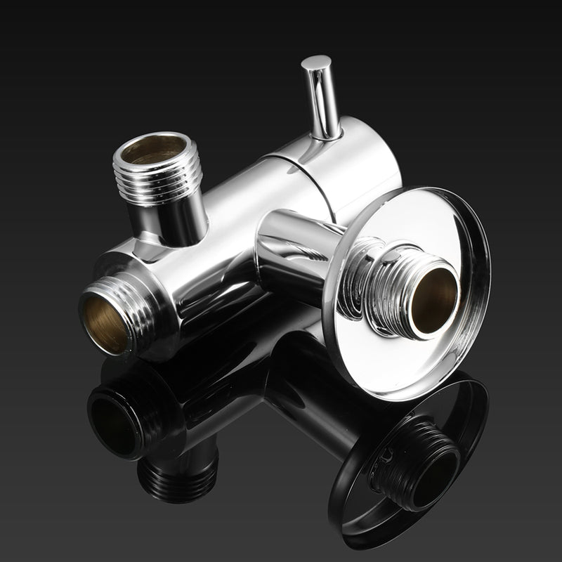 KCASA Brass 360 Degree Rotation Switch Water Knockout Trap Three Way Angle Valve Bath Water Diverter