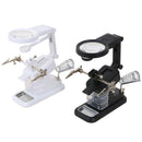 3X/4.5X/25X Soldering Table Magnifier Illuminated Magnifying Glass Third Hand Magnifier