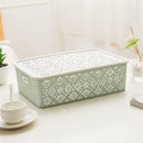 Bakeey Hollow Plastic Storage Baskets Rectangular Desktop Snack Bathroom Cosmetics Sundry Storage Box For Home