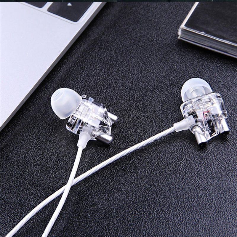 SOMIC M7 HiFi Dual Dynamic Driver Graphene Earphone 3.5mm Wired Control In-ear Heavy Bass Stereo Earbuds Headphone with Mic