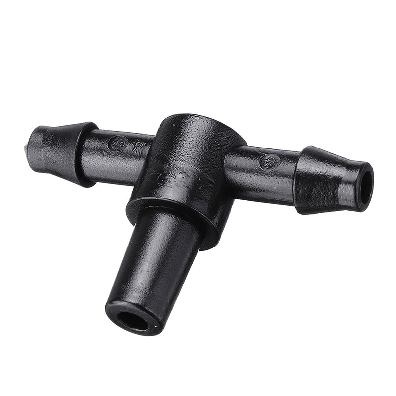 50Pcs Garden Hose Sprinkler Tee Connector Micro Drip Irrigation 4/7mm Pipe Barbed Connector Watering System Pipe Barbed Connection Part