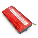 Pair 24V 48 LED Tail Rear Turn Siginal Light Lorry Trailer Car Truck Caravan Van Lamp Amber Red